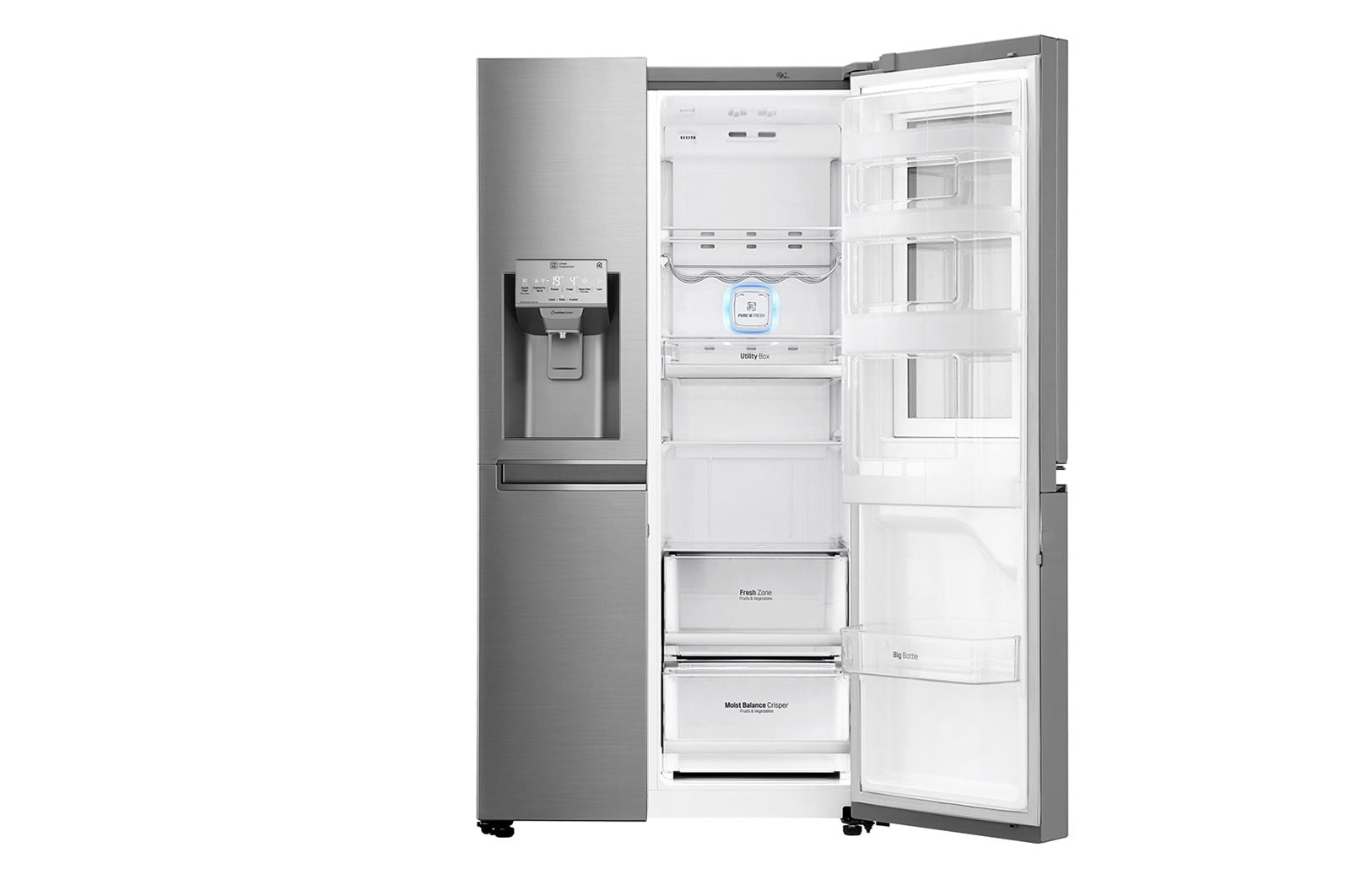LG Réfrigérateur Américain | InstaView Door-in-Door® | 625 L | Compresseur Linéaire | Total No Frost |  F, LG GSI960PZAZ