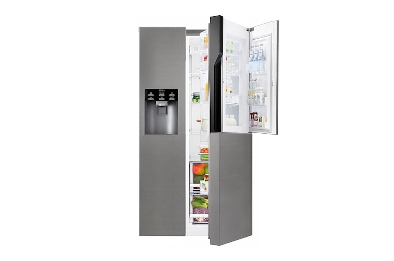 LG Réfrigérateur Américain | 606L | Compresseur linéaire | Total No Frost | Smart Diagnosis | Moist Balance Crisper | Door in Door ® | F, LG GSJ360DIDV