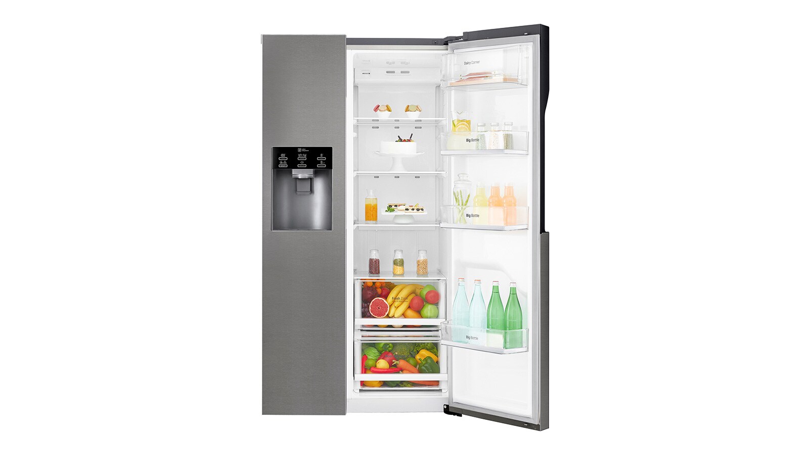 LG Réfrigérateur Américain | 591L | Compresseur Linéaire | Total No Frost | Smart Diagnosis | F, LG GSL360ICEZ