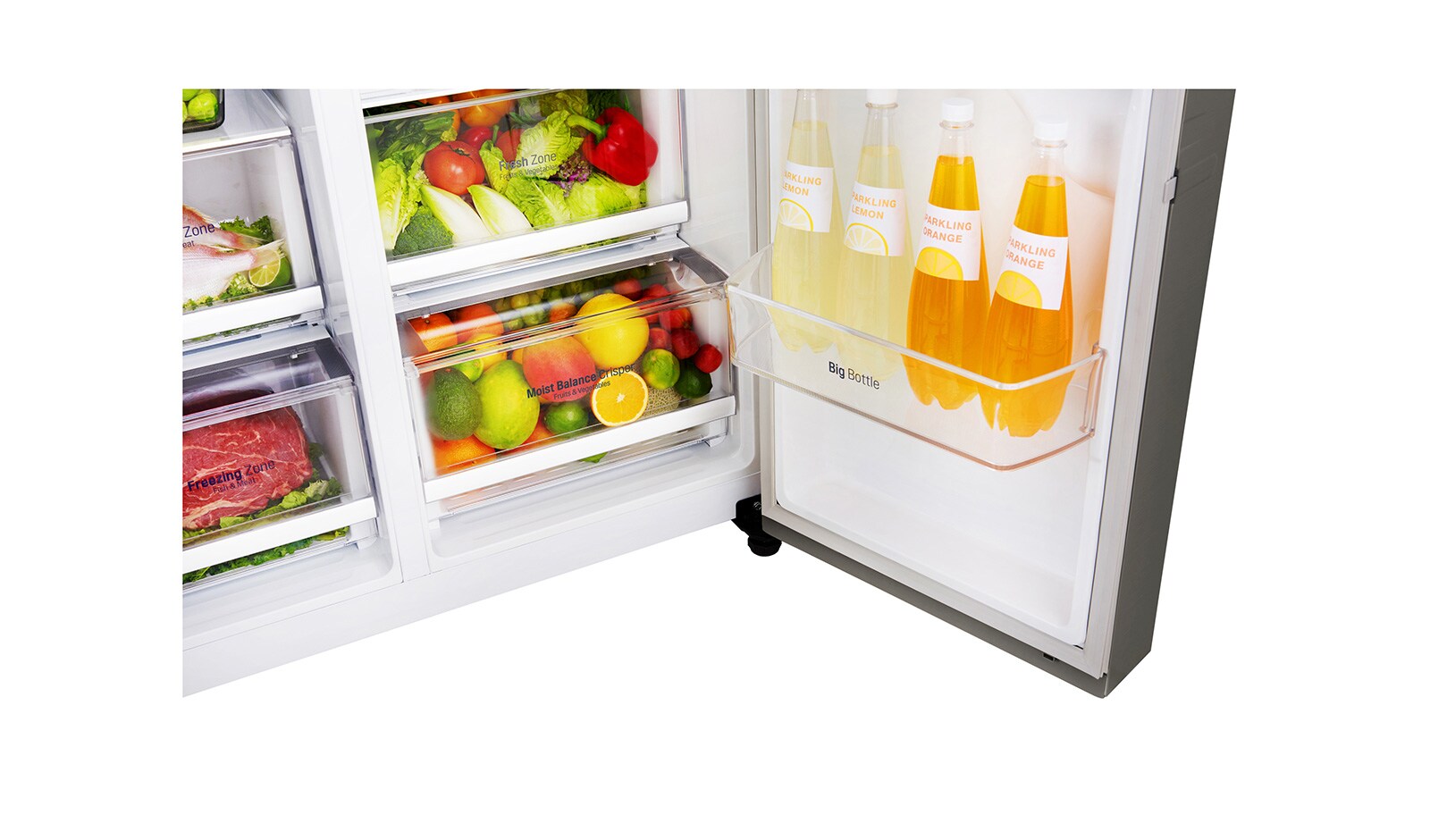 LG Réfrigérateur Américain | 591L | Compresseur Linéaire | Total No Frost | Smart Diagnosis | F, LG GSL360ICEZ