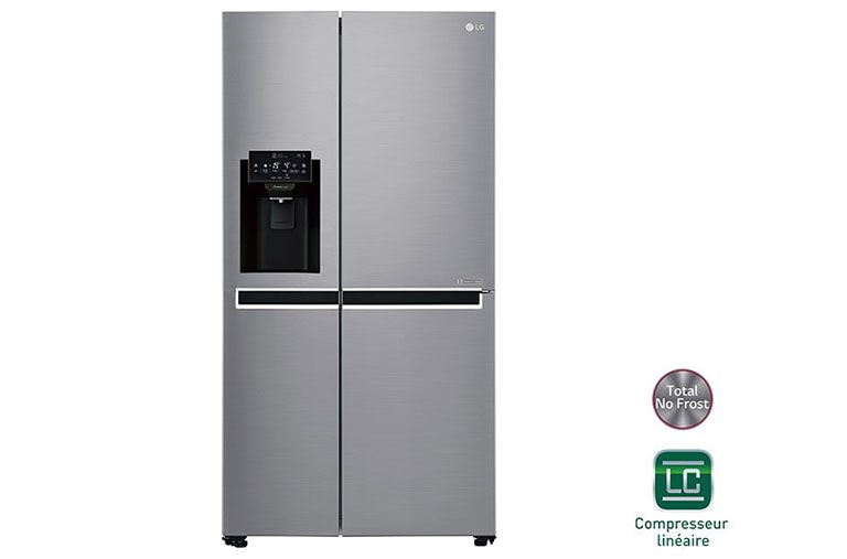 LG Réfrigérateur Américain | 601L | Compresseur Linéaire | Total No Frost | Smart Diagnosis | A+, LG GSL6621PS