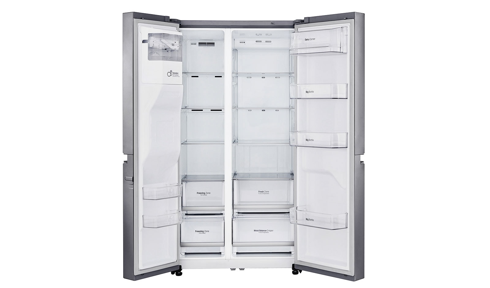 LG Réfrigérateur Américain | 601L | Compresseur Linéaire | Total No Frost | Smart Diagnosis | A+, LG GSL6621PS