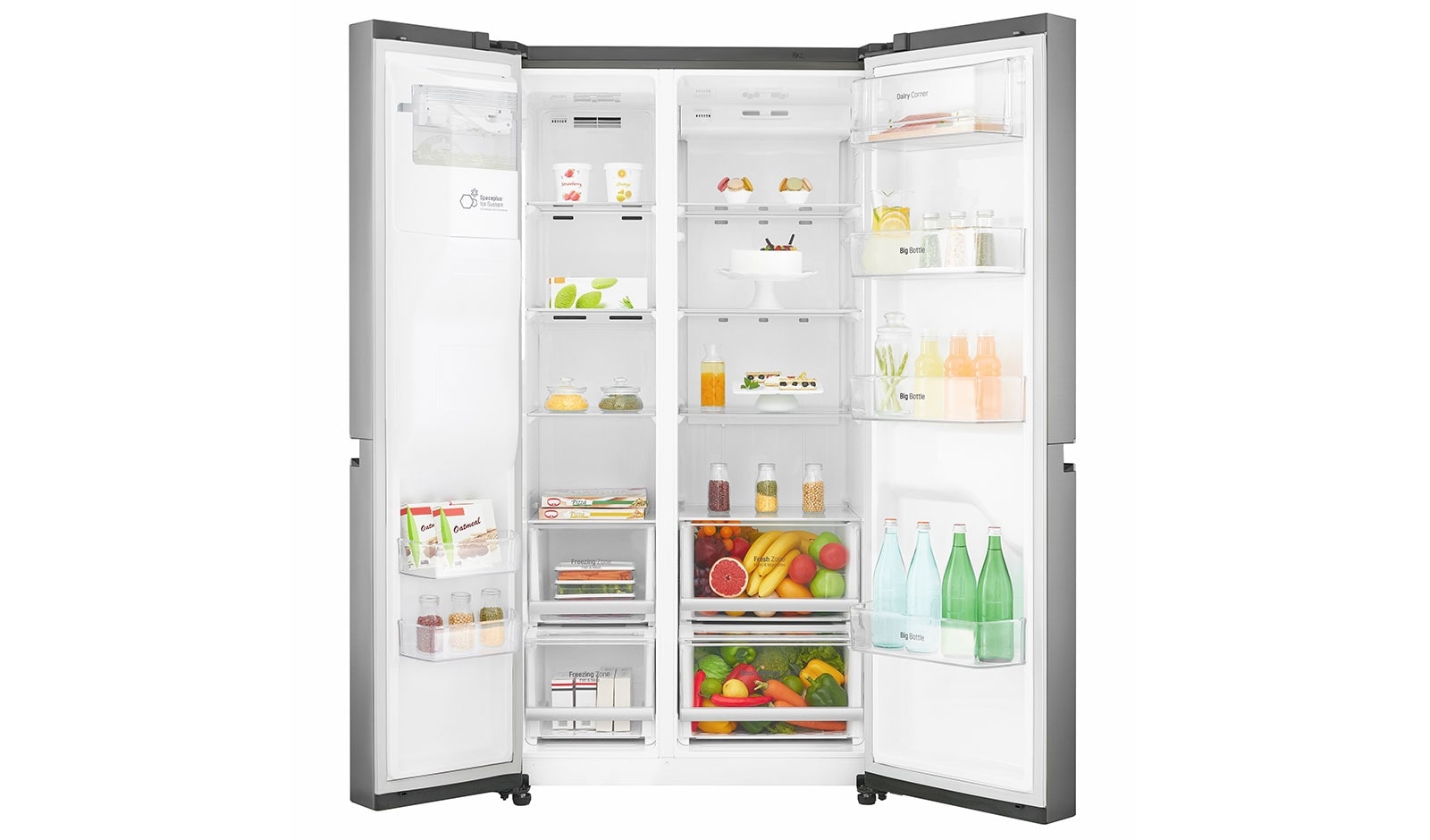 LG Réfrigérateur Américain | 601L | Compresseur Linéaire | Total No Frost | Smart Diagnosis | A+, LG GSL6621PS