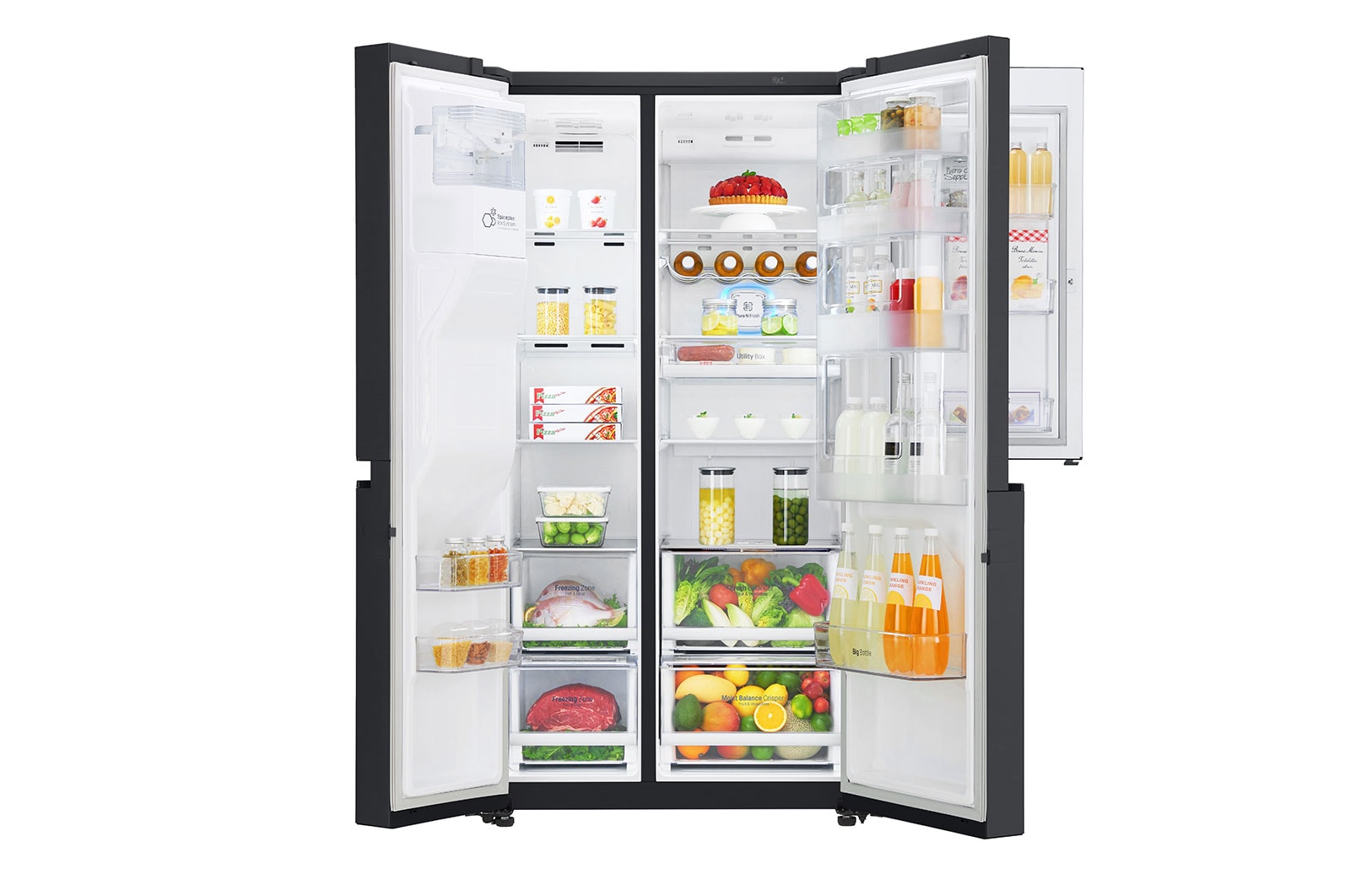 LG Réfrigérateur Américain | Door-in-Door | 601L | Compresseur Linéaire | Total No Frost | Connécté Wi-Fi | F, LG GSS6676MC