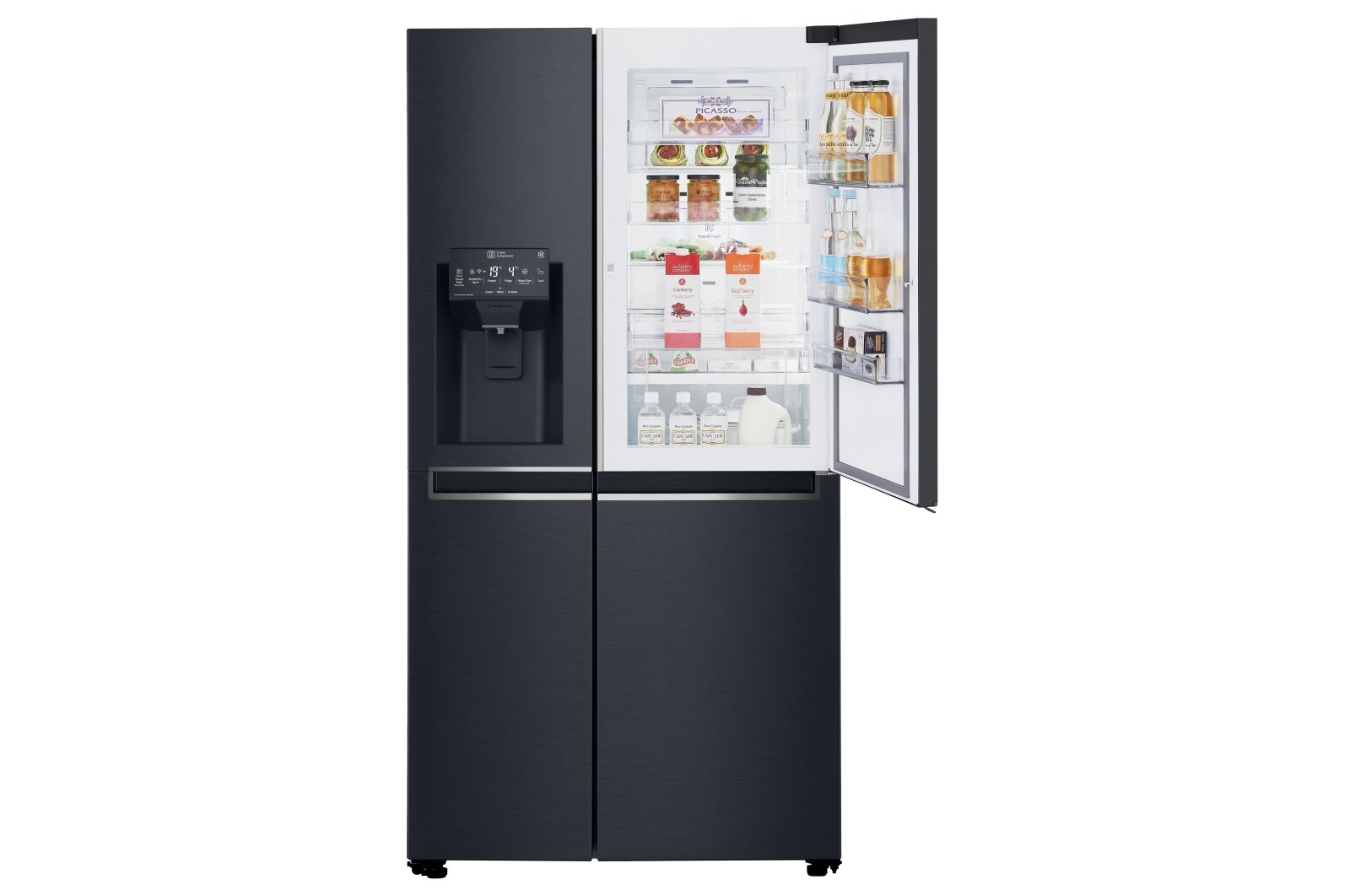 LG Réfrigérateur Américain | Door-in-Door | 601L | Compresseur Linéaire | Total No Frost | Connécté Wi-Fi | A++, LG GSS6676MT