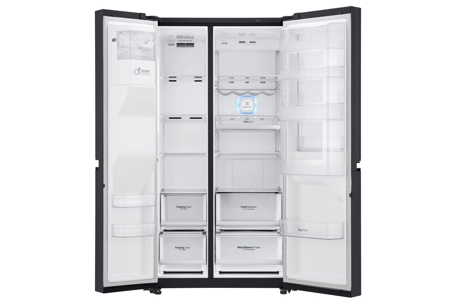 LG Réfrigérateur Américain | Door-in-Door | 601L | Compresseur Linéaire | Total No Frost | Connécté Wi-Fi | A++, LG GSS6676MT