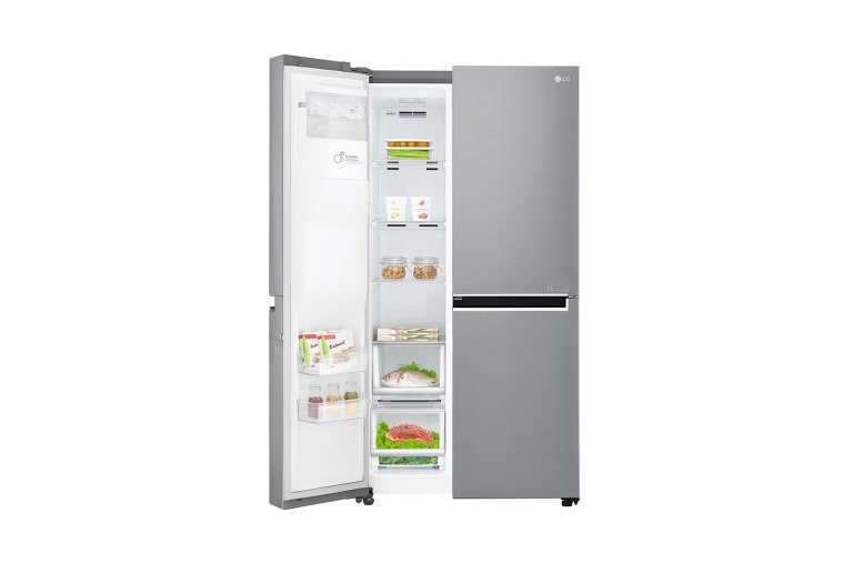 LG Réfrigérateur Américain | 601L | Door-in-Door ® | Compresseur linéaire | Total No Frost | Moist Balance Crisper | Pure N Fresh | A++, LG GSS6676PS
