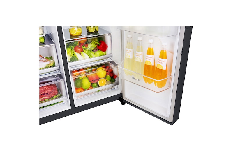 LG Réfrigérateur Américain | InstaView Door-in-Door ® | 601L | Compresseur Linéaire | Total No Frost | Wi-Fi | F, LG GSX960MTAZ