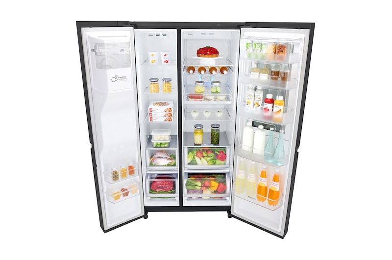 LG Réfrigérateur Américain | InstaView Door-in-Door ® | 601L | Compresseur Linéaire | Total No Frost | Wi-Fi | F, LG GSX960MTAZ