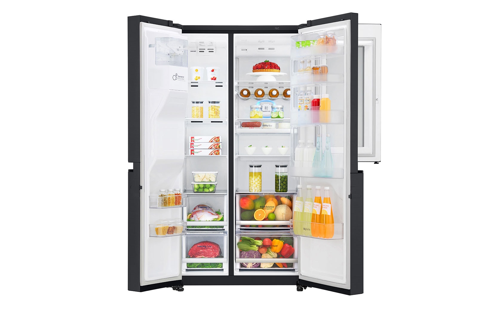 LG Réfrigérateur Américain | InstaView Door-in-Door ® | 601L | Compresseur Linéaire | Total No Frost | Wi-Fi | F, LG GSX960MTAZ