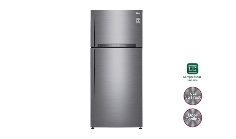 Vue avant de Réfrigérateur 2 portes | 506L | Total No Frost | Compresseur linéaire inverter | Door Cooling | WIFI | E LG GTD7850PS