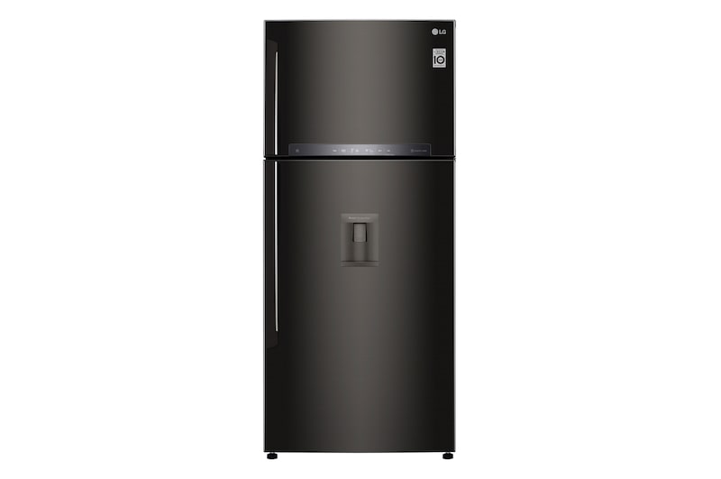 Vue avant de Réfrigérateur 2 portes | Door Cooling | E | Total No Frost | Compresseur linéaire inverter LG GTF7850BL