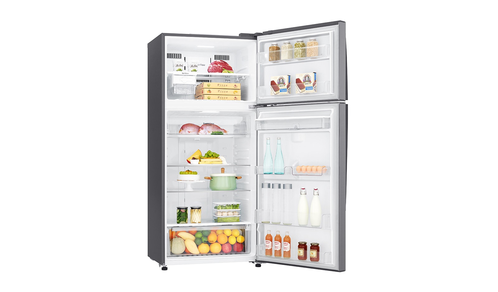 LG Réfrigérateur 2 portes | Total No Frost | Compresseur linéaire inverter | Door Cooling | WIFI | A++, LG GTF7851PS