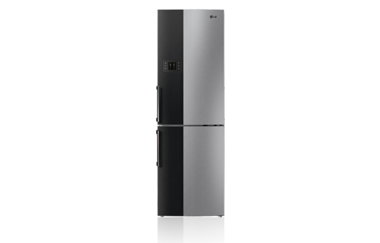 Vue avant de Réfrigérateur combiné Noir Inox LG GCD-6117TA