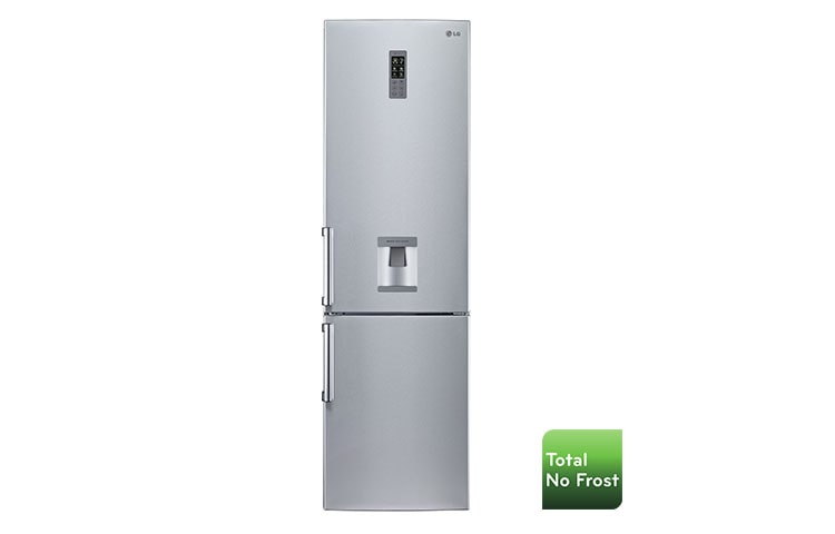 Vue avant de Réfrigérateur Combiné | 338L | No Frost | Distributeur d'eau | Écran tactile | Magic crisper | Eclairage LED LG GCF5728SC