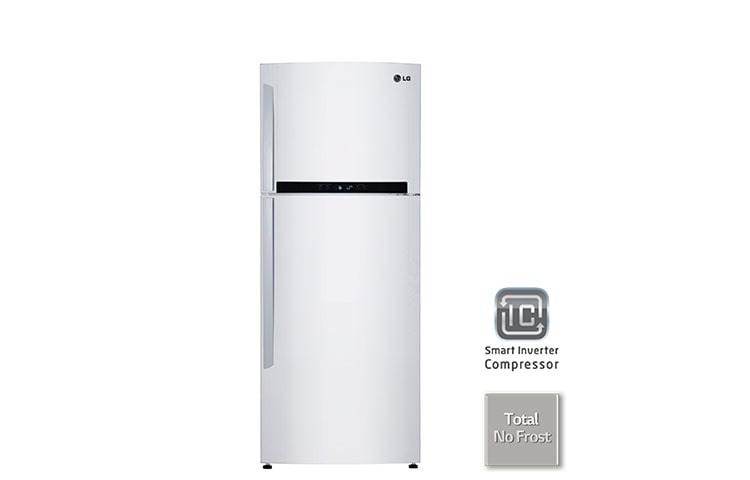 Vue avant de Réfrigérateur 2 portes | 390L | Door Cooling | Smart Compresseur Inverter | No Frost | Eclairage LED | Twist Ice | Classe A++ LG GRD7018WH