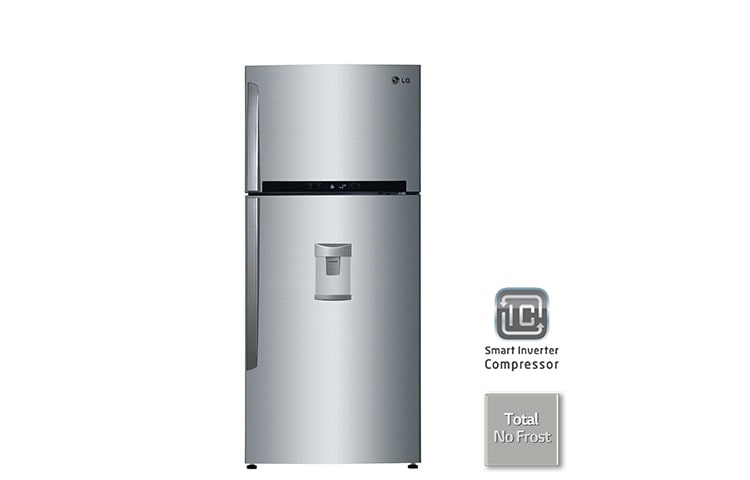 Vue avant de Réfrigérateur 2 portes | 511L | Distributeur d’eau | Smart Compresseur Inverter | No Frost | Eclairage LED | Twist Ice | Classe A++ LG GRF-7838PS