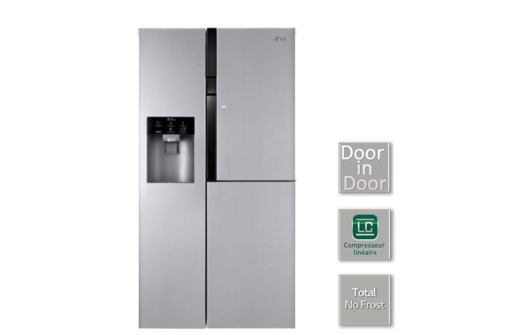 LG Réfrigérateur Américain | 614L | Door-In-Door | Compresseur Linéaire Inverter | No Frost | A+ | Pure N Fresh, LG GWS6039SC