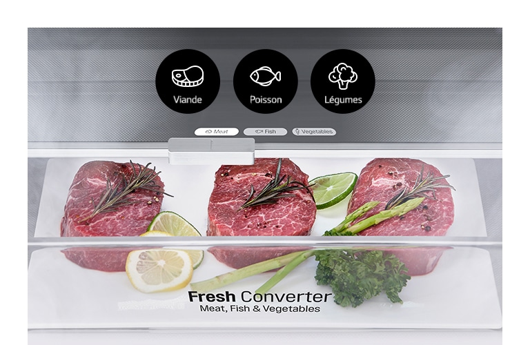 Viande fraiche grâce à la fonctionnalité Fresh Converter