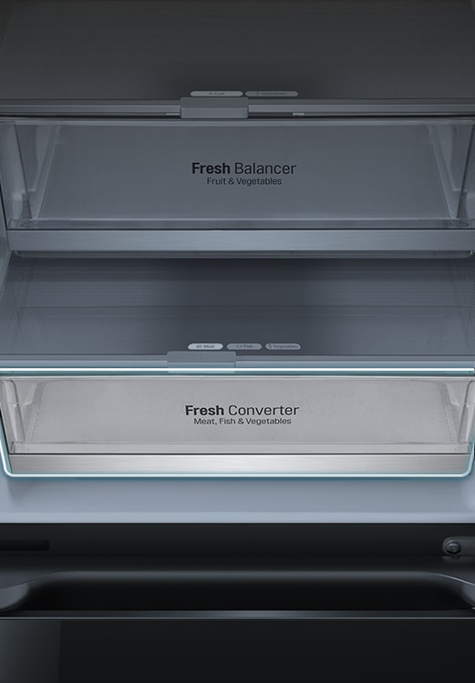 La zone de Fresh Converter à l’intérieur du réfrigérateur.