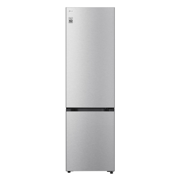Congélateur bas LG (gbbsj20dpy) porte entièrement ouverte montrant les compartiments réfrigérateur et congélateur