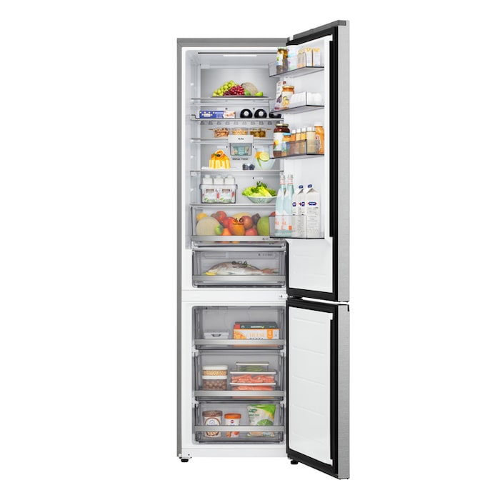 Vue avant du réfrigérateur congélateur LG (gbbsj20dpy) montrant la ventilation DoorCooling+™