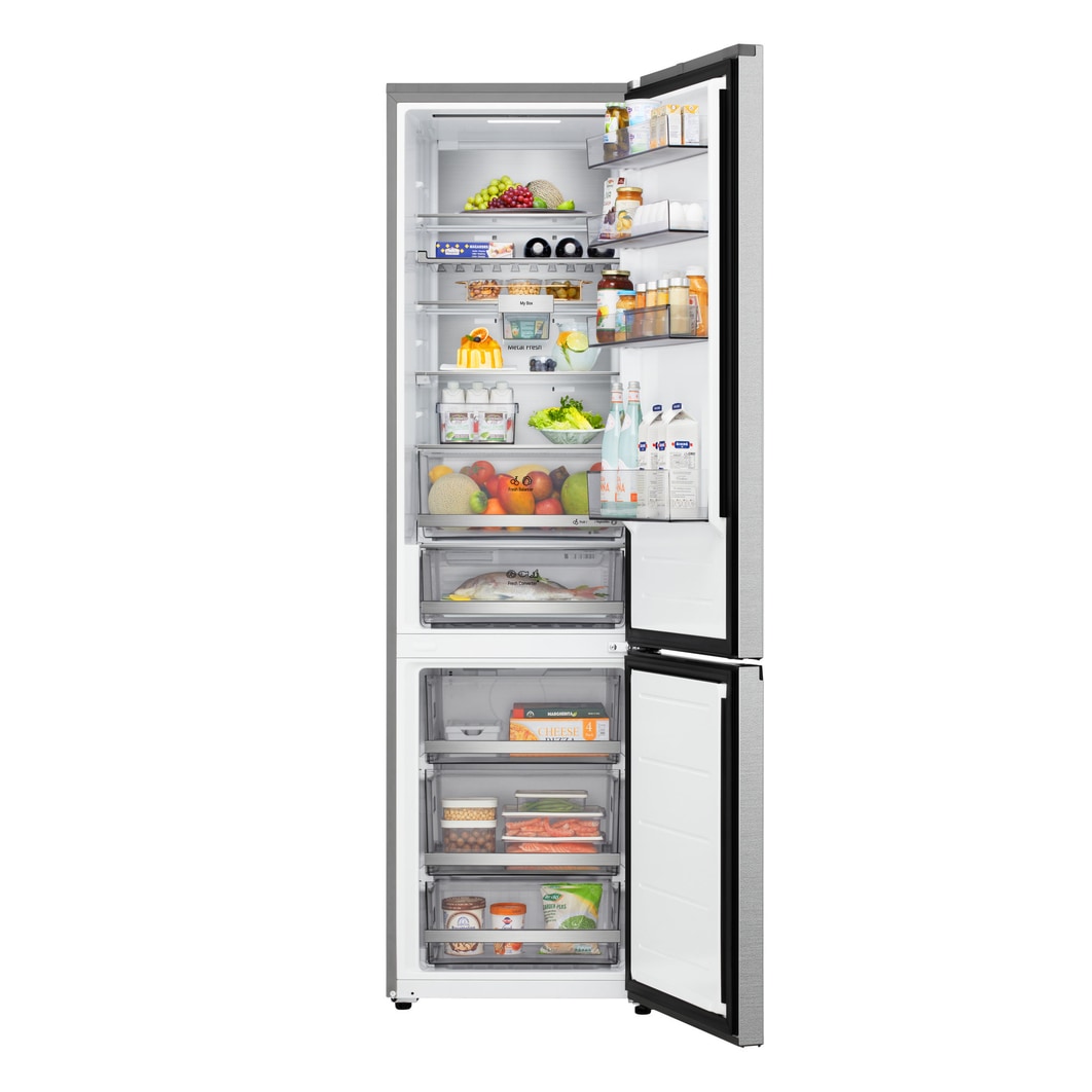 Vue avant du réfrigérateur congélateur LG (gbbsj20dpy) montrant la ventilation DoorCooling+™