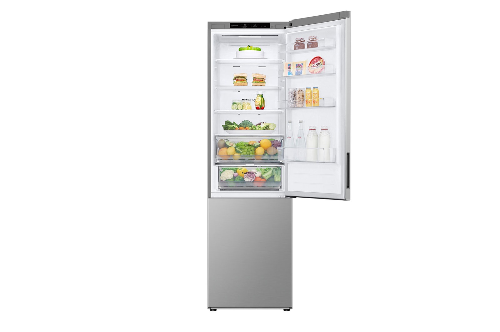 Front view top door open