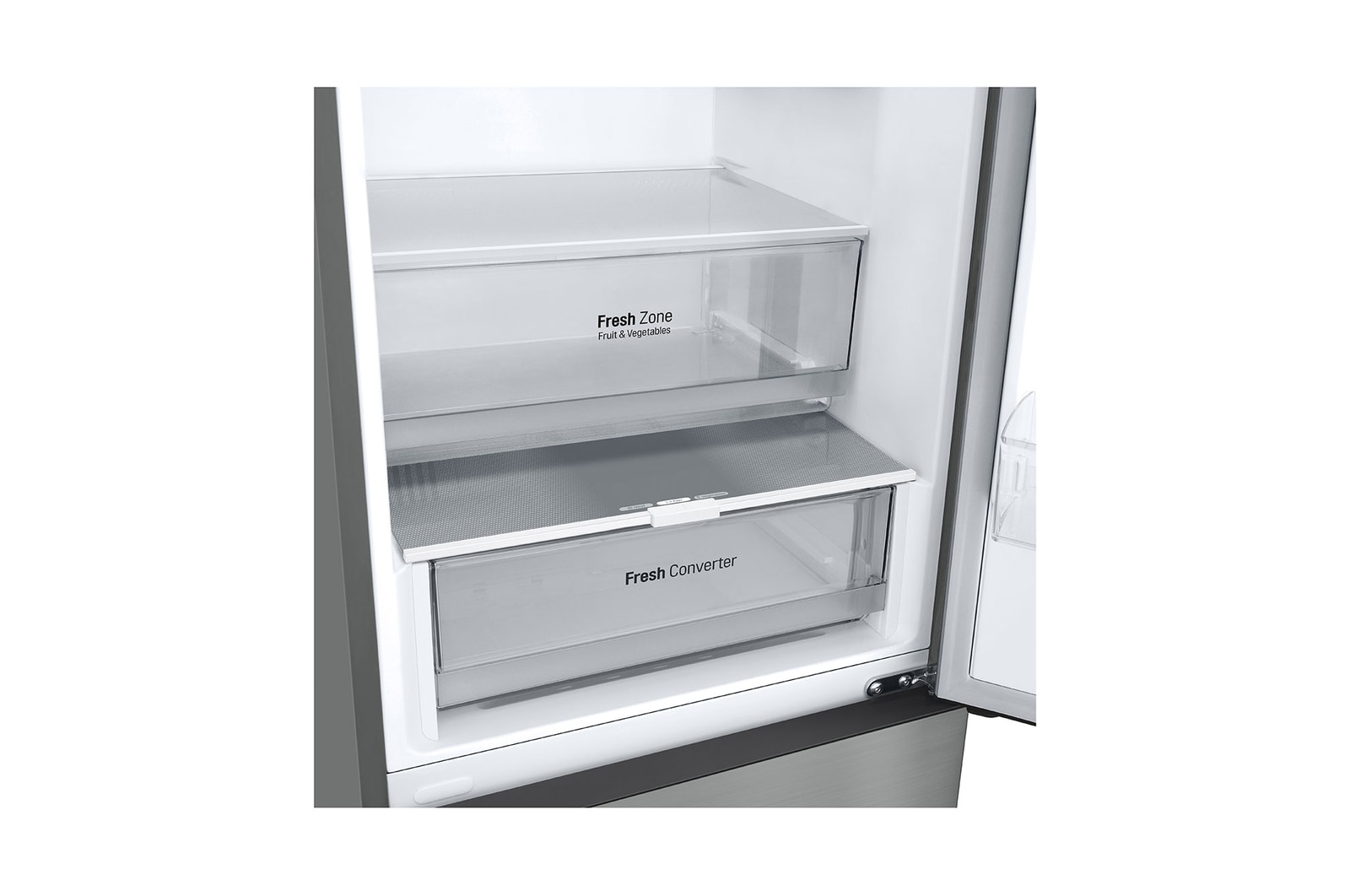 bottom freezer without food