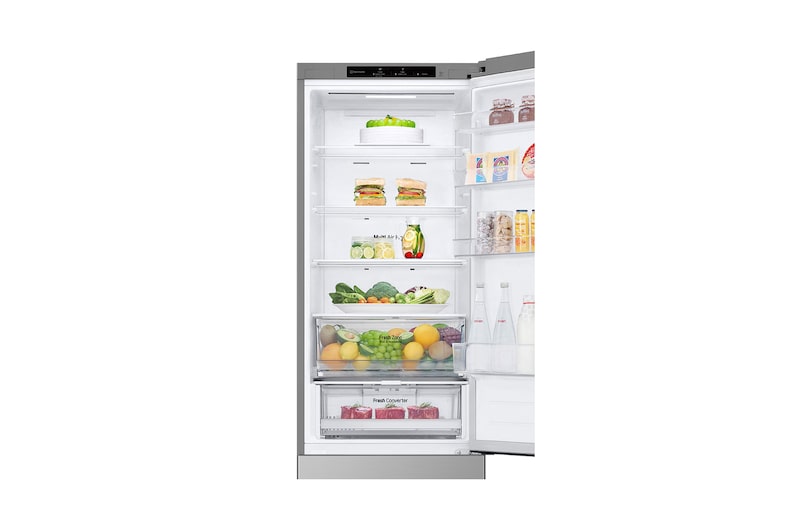 top freezer with food