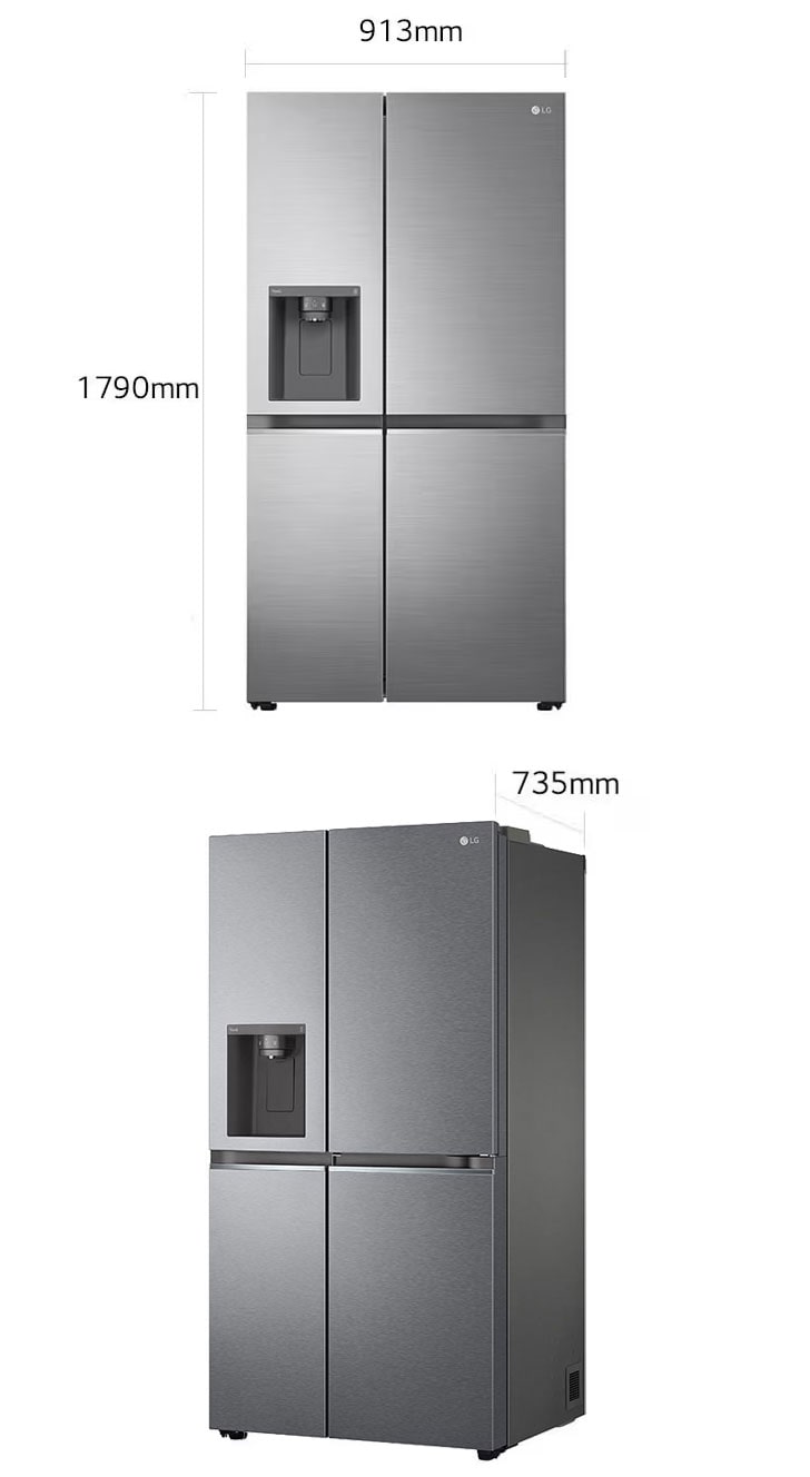 RÉFRIGÉRATEUR AMÉRICAIN 635L INOX GRAPHITE - LG - GSJV80DSLF