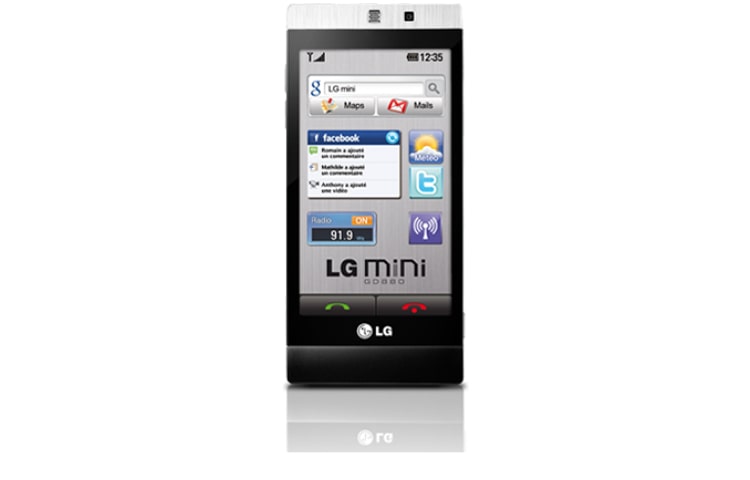 LG Téléphone mobile avec appareil photo 5 MP, Ecran tactile 3.2’’, LG GD880