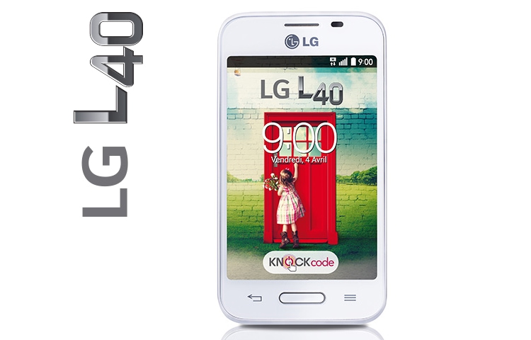 LG L40 | Ecran IPS 3.5" (8,9cm) | Batterie 1540 mAh | Processeur Dual core 1,2Ghz | APN 3MP | Android 4.4 Kitkat | KnockCode, LG L40