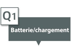La zone de texte indique « Batterie/chargement ».