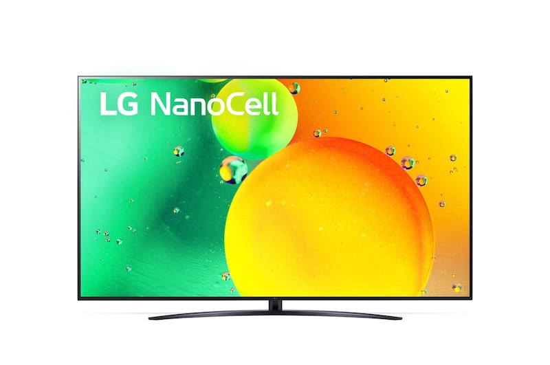 Vue avant de 75'' (189 cm) | LG Nanocell TV | UHD | α5 Gen5 AI 4K LG 75NANO766QA
