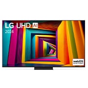 Vue de face du TV LG UHD 4K, série UT91