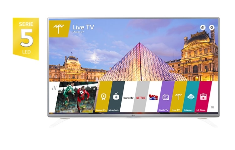 LG 32 pouces (80cm) | TV LED Full HD | Smart TV WebOS | WiFi |2 ports USB | 2 entrées HDMI | Design Metal, LG 32LF590V