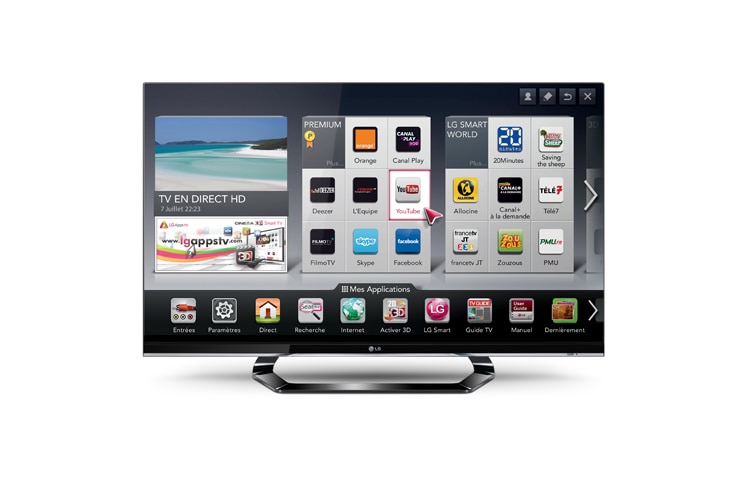 LG 37" (94cm) | TV Edge LED | Full HD | 3D | Smart TV | MCI 400 | Smart Share | DLNA Certifiée | WI-FI | WI-DI, LG 37LM620S
