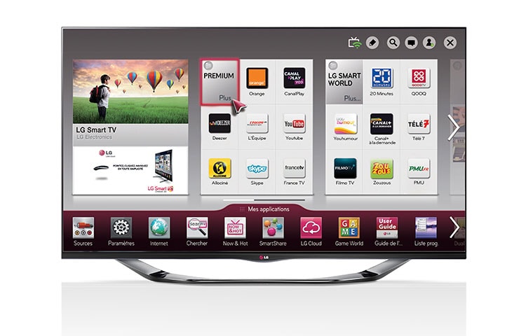 LG 47" (119cm) | TV LED Plus | Full HD | 3D | Smart TV | MCI 400 | Dalle IPS | Cinema Screen | WIFI, LG 47LA690S