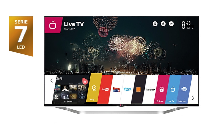 LG 47" (119cm) | TV LED | Full HD 1080P | MCI 800 | Smart TV WebOS | Design Cinéma Screen | Wifi intégré | 3D | Magic remote incluse | Rétroéclairage local, LG 47LB730V