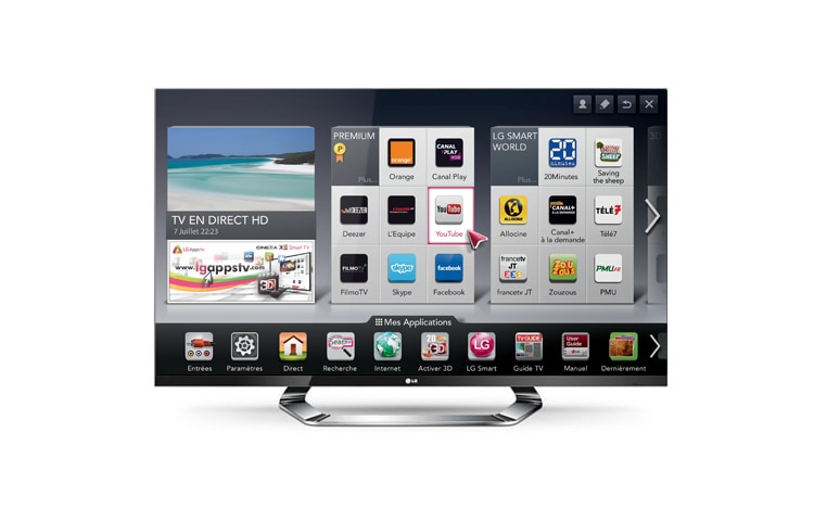 LG 47" (119cm) | TV Edge LED | Full HD | 3D | Smart TV | Smart TV 2.0| MCI 800 | Smart Share | DNLA Certifiée | WI-FI | WI-DI, LG 47LM760S
