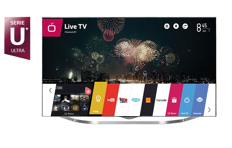 LG 55" (138cm) | TV Ultra HD 4K | Edge LED | UHD 4K 2160p | UCI 1000 | 3D | Smart TV WebOS | Wifi intégré | Magic remote incluse | Rétroéclairage local | HDMI 4K/60p | UHD upscalling | HEVC, LG 55UB850V