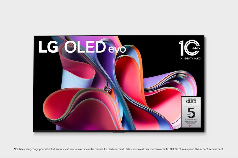 LG TV LG OLED evo G3 | 4K UHD | 2023 | 55" (139cm) | Processeur α9 AI Gen6, LG OLED55G36LA