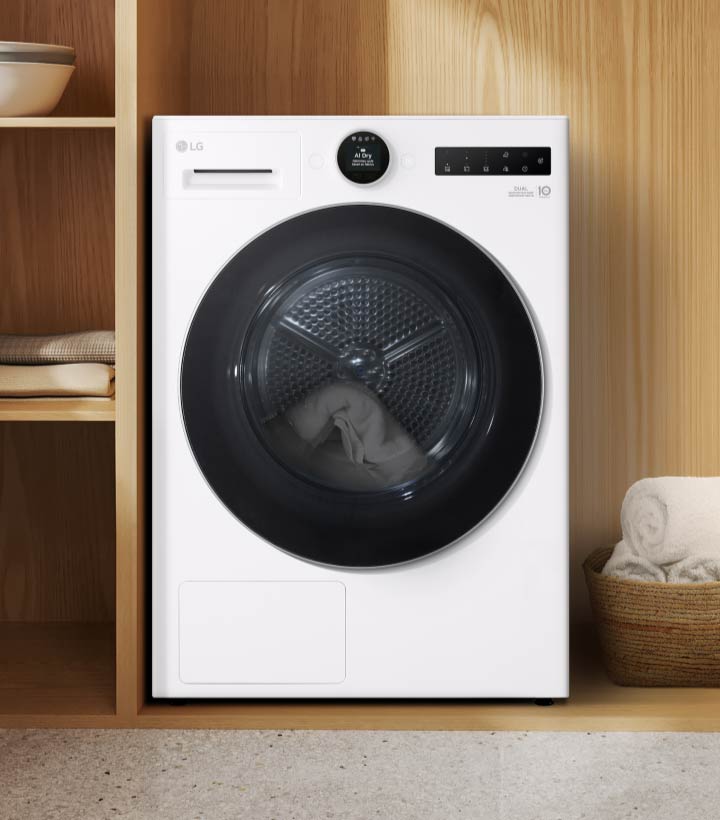 Cycle AI Dry détectant le type de tissu et la quantité d’humidité restante.