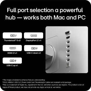 Carte USP : La sélection complète des ports est un hub puissant : fonctionne aussi bien sur Mac que sur PC