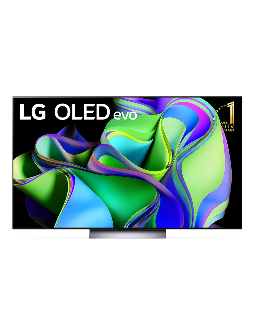 Vue de face du TV LG OLED evo, série C3