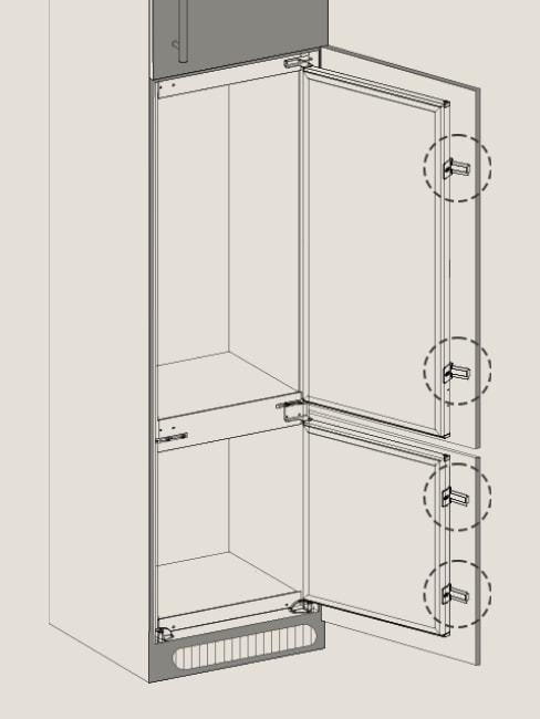 Image de la sécurisation de la porte du réfrigérateur.