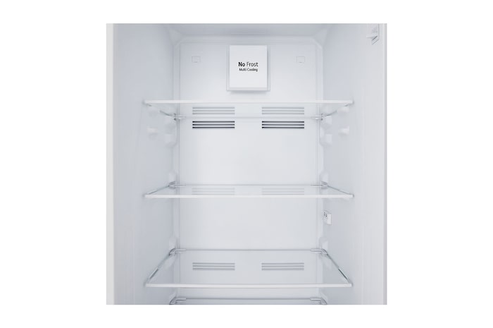 Vista da lateral direita do Frigorífico Combinado de Encastre Branco com 233l, No Frost Total e Gaveta Para Vegetais Frescos