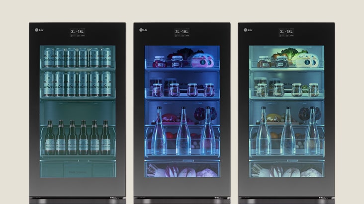 LG InstaView bottom freezer with MoodUP® product image	