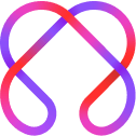 The 2D LG AI symbol is shown head-on, featuring a pink and purple color combination.